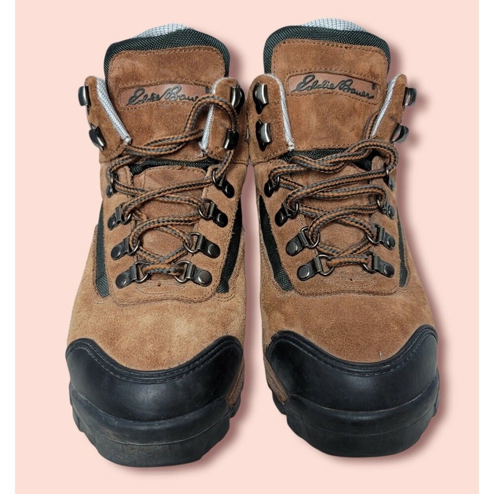Eddie Bauer Raichle Women's Hiking Boots Size 7.5 L Brown Suede Swiss Vintage